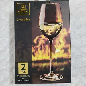 Wilmax England Crystalline 2 piece wine glass set